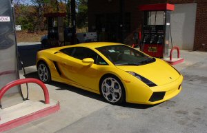 Photo of a yellow
Lamborghini Gallardo