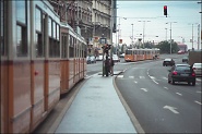 Trams at Ferenc krt (outside our hotel)